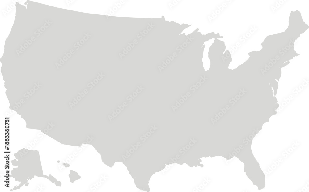 Obraz premium United state of America map. detailed vector usa map