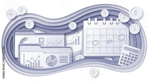 A financial planner organizes expenses and tracks budget in a digital workspace