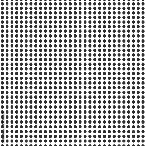 A monochrome abstract pattern of uniformly spaced black dots on a white background, creating a subtle visual texture suitable for design elements