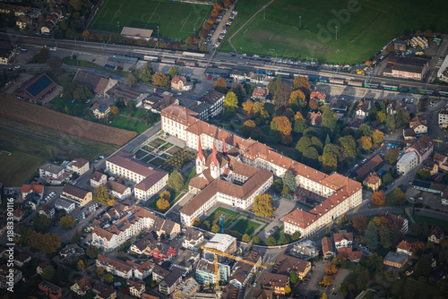 Fényképezés Aerial View of Collegiate Church of St