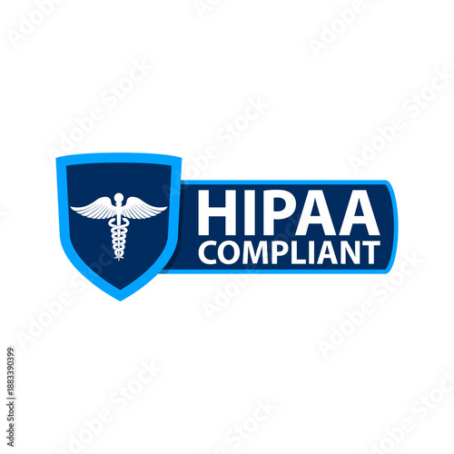 HIPAA compliant. Check mark icon isolated on white background