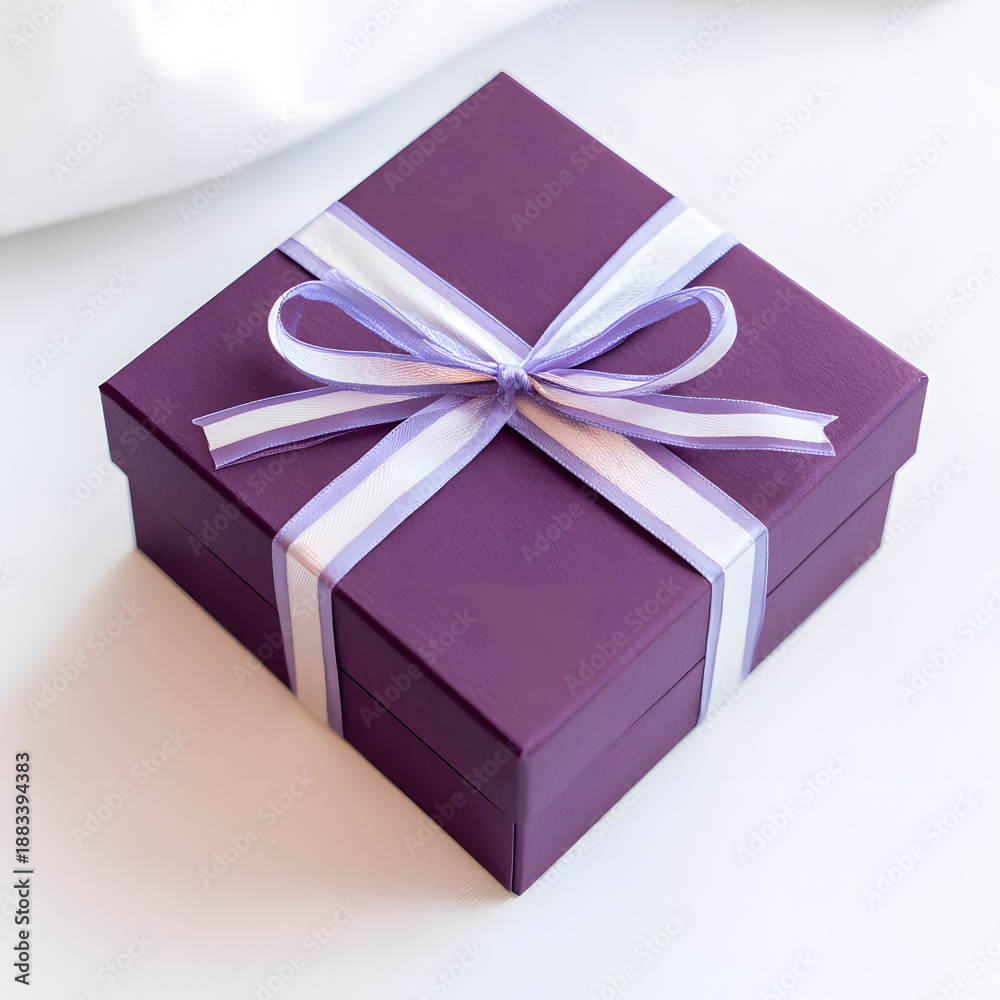 Obraz premium pink gift box with ribbon