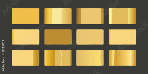 a collection of gold square color swatches displayed in a grid pattern