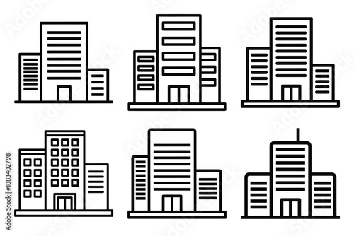 building maintenance outline vector icon set. construction simple outline isolated icons collection.Vector flat graphic design illustration.