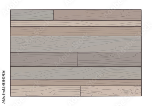 Seamless Wood Grain Floor Vector Texture Natural Plank Pattern Design