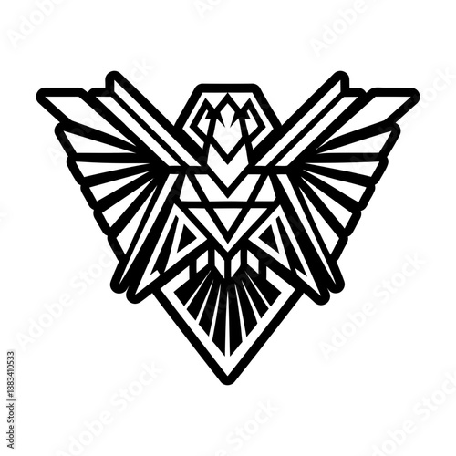 Filled style icon showing a falcon mascot