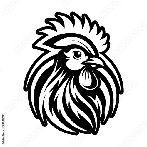 Wallpaper Mural Filled style icon representing a rooster face Torontodigital.ca