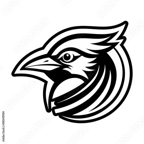 A solid style icon showing a bluebird