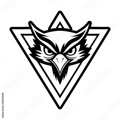 A glyph style icon of a wild bird