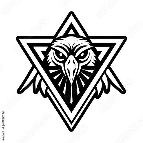 Filled style icon showing a bluebird head