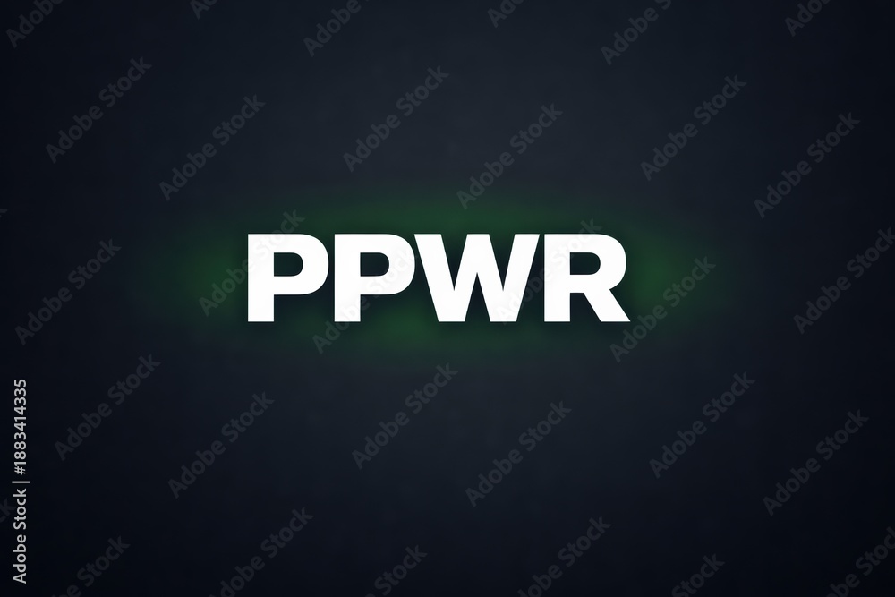 Fototapeta premium PPWR Acronym on Dark Background with Environmental Theme