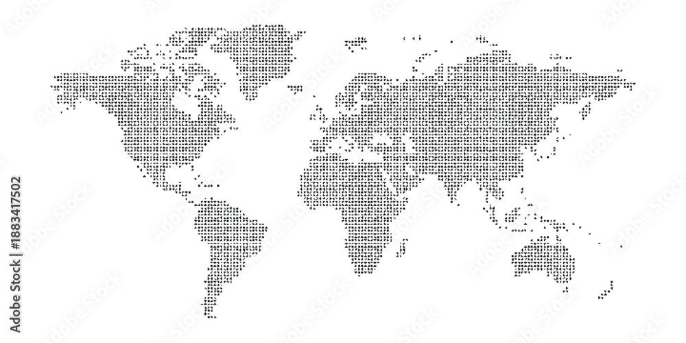 custom made wallpaper toronto digitalA world map made of small dots