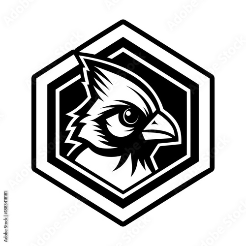 Filled style icon showing a cardinal mascot