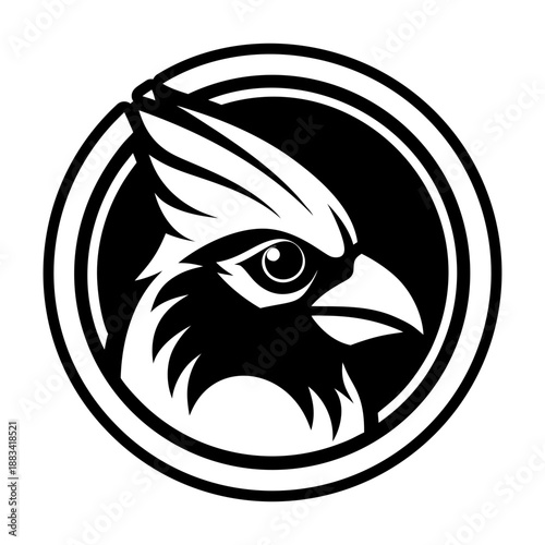 Filled style icon showing a cardinal mascot