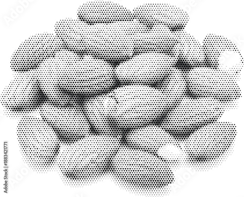 Almonds Nut Healthy Snack Nutrition Protein Halftone Illustration