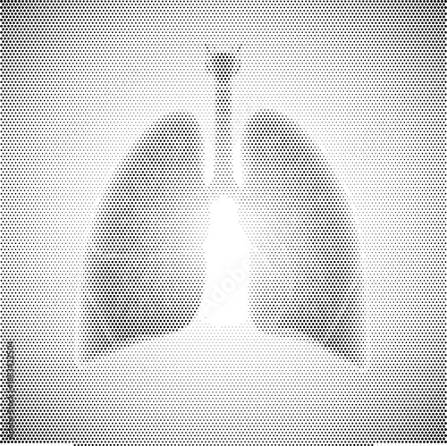 Lungs Respiratory Medical Anatomy Health Halftone Illustration