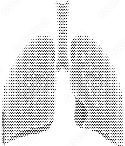 Lungs Medical Respiratory Anatomy Health Halftone Pulmonary Vector