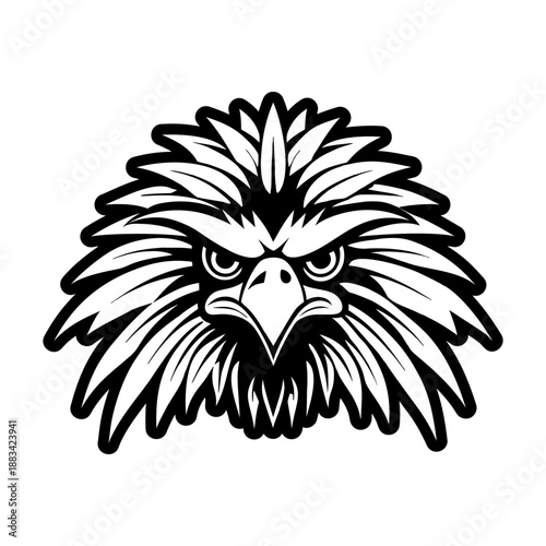 Filled style icon showing a cuckoo bird