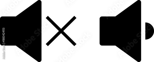 Volume control icons set