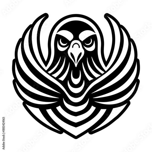 Glyph style icon showing a dove logo