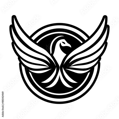 Filled style icon showing a dove symbol
