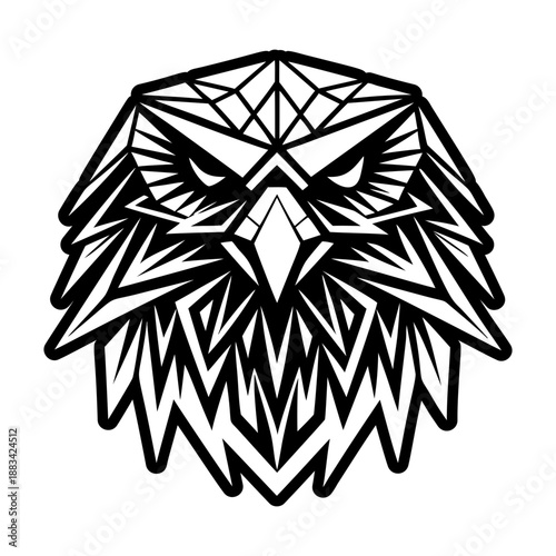 Filled style icon showing an eagle mascot