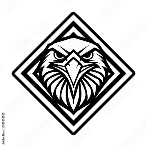 Solid style icon showing an aquila head