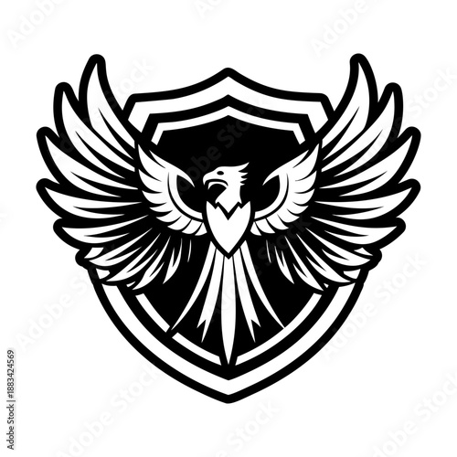 Filled style icon showing an eagle mascot