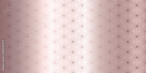 Seamless rose gold sacred geometry vector background
