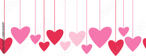 Hand Drawn Hearts Seamless Pattern Romantic Valentine Background Vector