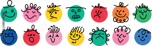 Funny Cartoon Animal Icons and Monster Characters Vector Set Including Cute Cat, Dog, Baby Owl, Bird and Alien Faces for Children, Halloween Illustration and Symbol Design