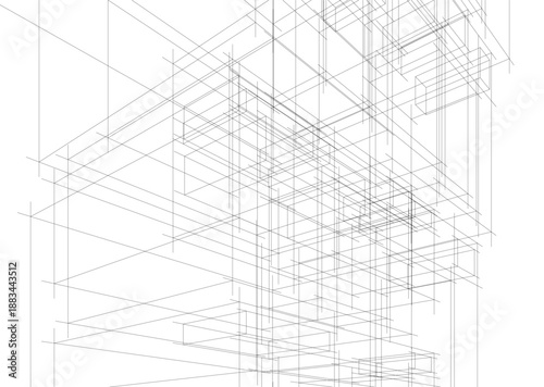 Building 3d structure. Architectural background. 