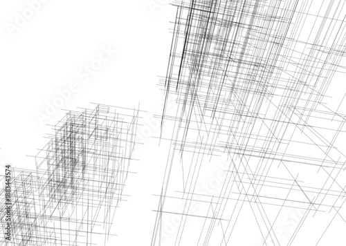 Building 3d structure. Architectural background. 