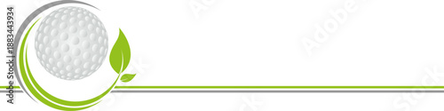 Golfball und Blätter, Sport, Golf, Golfball, Hintergrund, Sport Design