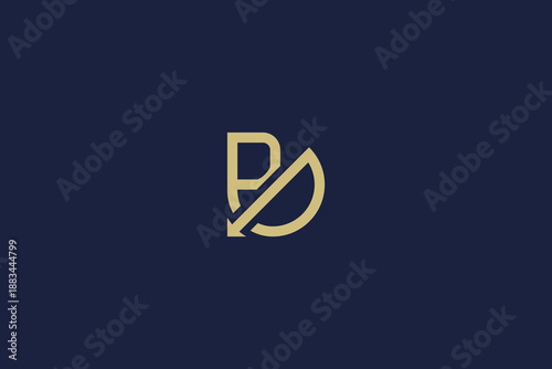 letter pb logo icon design template with arrow vector inspiration logo simple design