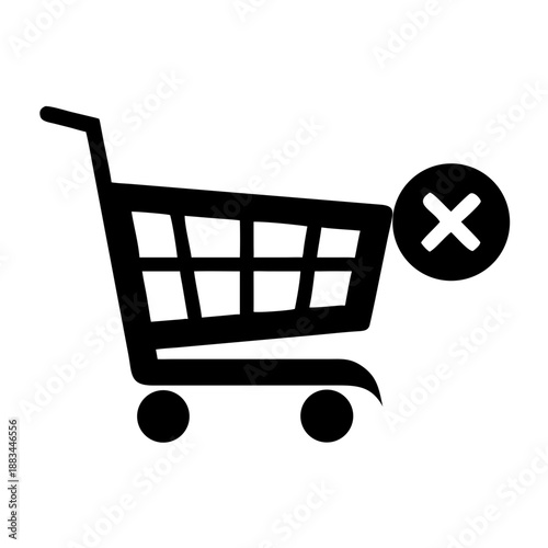 Shopping cart removal icon