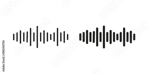 Audio icon suitable. Simple outline and solid style icon EPS10