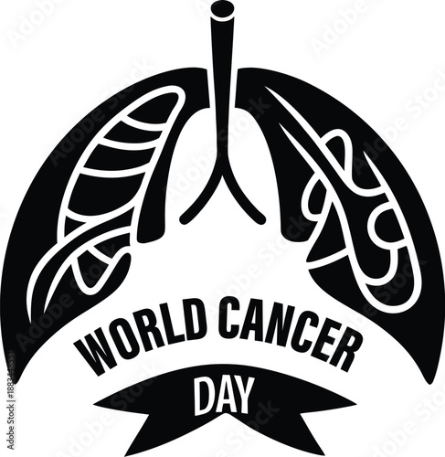 Adobe Illustrator Artwork Lung cancer day awareness Vector
