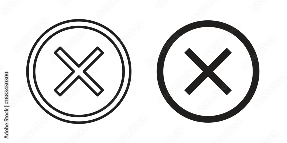 Obraz premium Cancel icon suitable. Simple outline and solid style icon EPS10