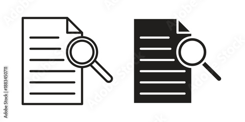 Case study icon suitable. Simple outline and solid style icon EPS10