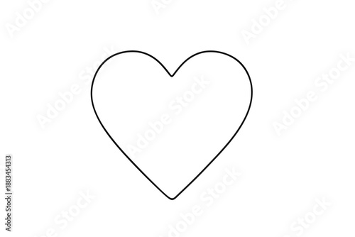 Simple heart shape isolated on transparent background