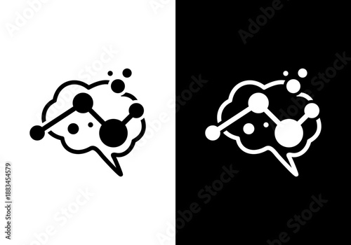 brain vector logo design and connection technology icon vector illustration modern technology brain design template
