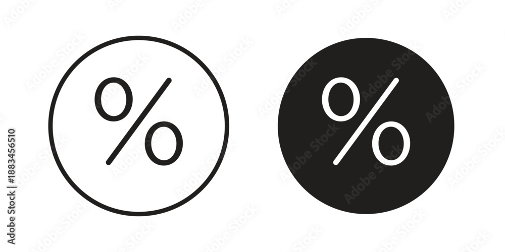 Obraz premium Discount icon suitable. Simple outline and solid style icon EPS10