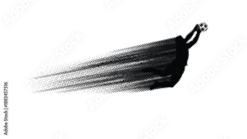 halftone tassel with metal clip moving fast to the right side