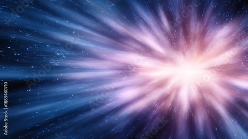 Abstract starfield with vibrant light burst in space exploration design