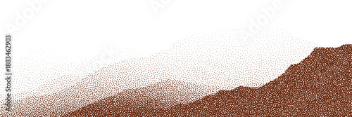  Particles of earth and dust. Brown sand texture.Top view of the cake.