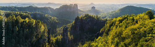 Blick vom Carolafelsen, Nationalpark Sächsische Schweiz, Sachsen, Deutschland