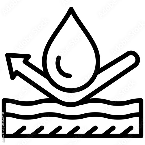 Waterproof Icon in Line Style