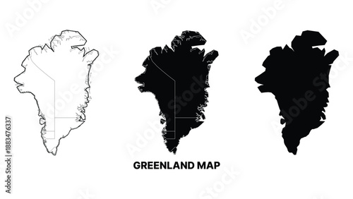 Minimalist greenland map illustration