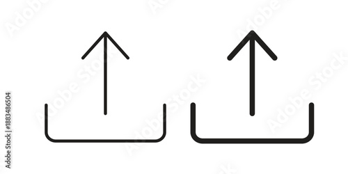 Upload icon suitable. Simple outline and solid style icon EPS10